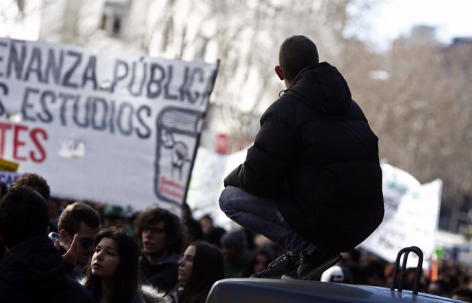 Manifestación de estudiantes de secundaria