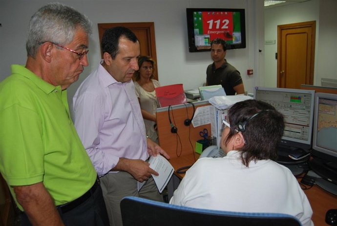 Ruiz Espejo en las instalaciones del 112