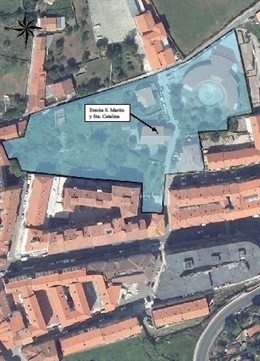 Plano de ubicación de la ermita de San Martín y Santa Catalina