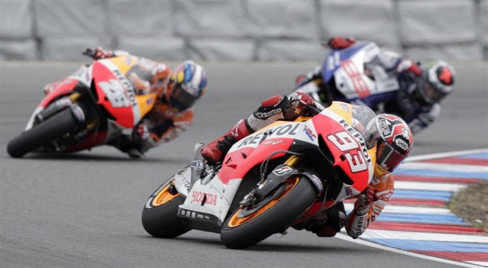 Marc Márquez, Dani Pedrosa y Jorge Lorenzo