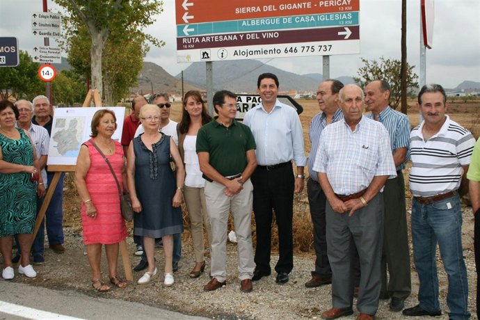 Sevilla visita las obras de la carretera C-14, en Lorca 1
