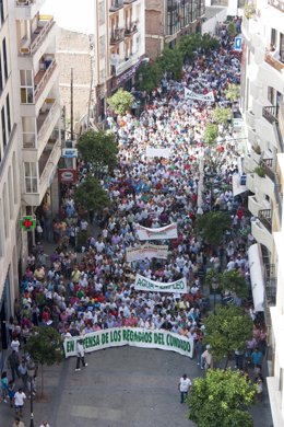 Manifestación del sector agrícola en Huelva. 