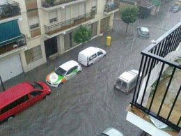 Tromba de agua en Antequera