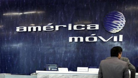 Imagen de la recepción de una sede de la compañía América Móvil en la Ciudad de 