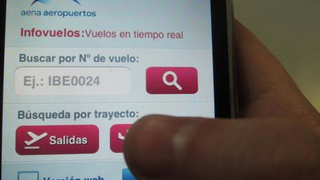 Servicio Infovuelos con la aplicación aena.Mobi