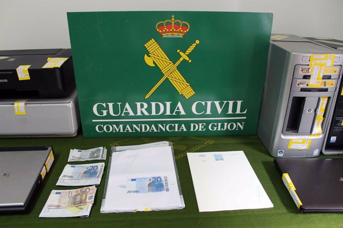 Sesis detenidos en Asturias por falsificar billestes