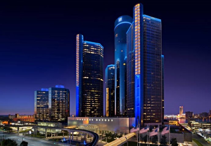 Imagen de un hotel de Marriott en Detroit.
