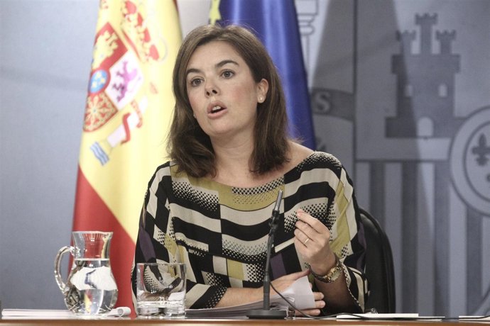 Soraya Sáenz de Santamaría en el Consejo de Ministros