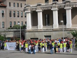 Protesta trabajadores de Uni2