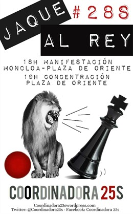 Jaque al Rey, protesta promovida por la Coordinadora 25-S