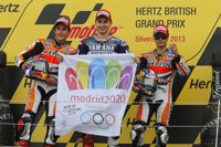 Lorenzo, Márquez y Pedrosa dan su apoyo a Madrid 2020