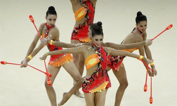 España logra un oro y un bronce en el Mundial de gimnasia rítmica Kiev