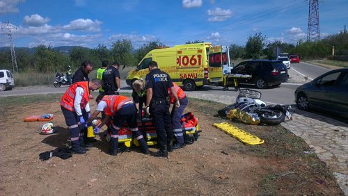 Imagen del accidente en Marratxí