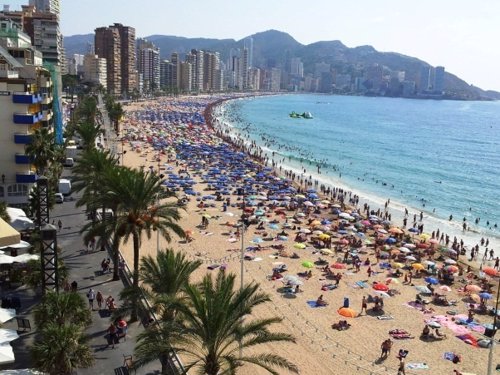 Una playa de Benidorm