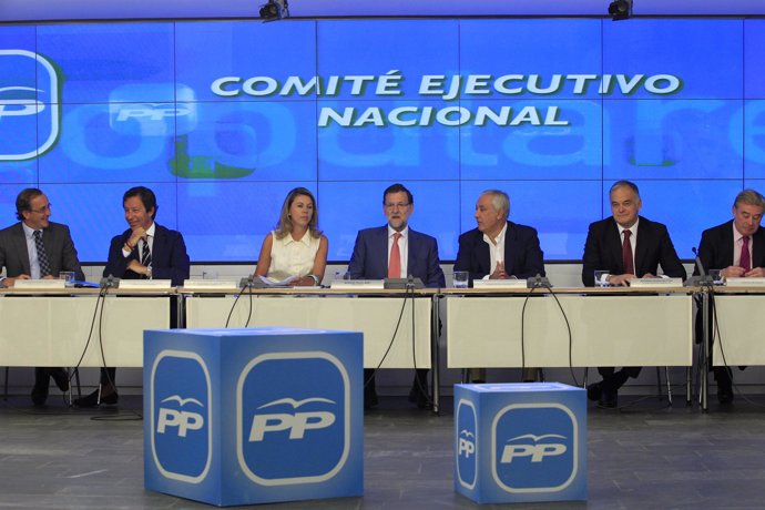 Rajoy, Cospedal y Arenas en el Comité Ejecutivo Nacional del PP