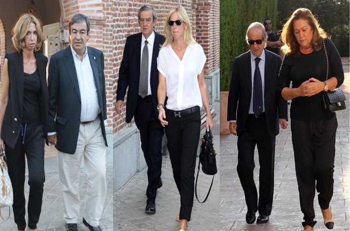Familiares y amigos en el Tanatorio de Pozuelo para despedirse de Manuel Martín