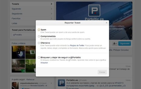Twitter permite denunciar 'tuits' de forma individual