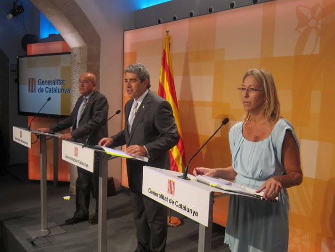 Los consellers B.Ruiz, F.Homs y N.Munté