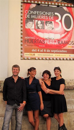 Edu Pericas, Mònica Pérez, Meritxell Huertas y Yolanda Ramos. Teatro Talía