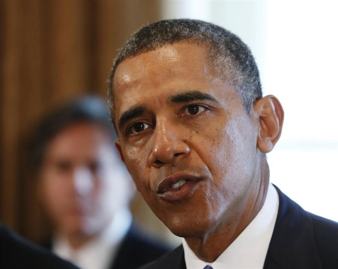 El presidente estadounidense, Barack Obama, durante una reunión bipartisana con 