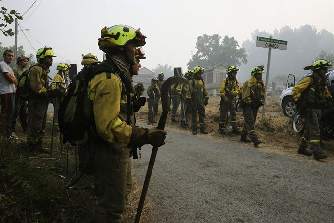 Incendio de alerta nivel 1 en San Amaro (Ourense)