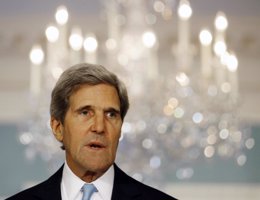 El secretario de Estado de Estados Unidos, John Kerry, en una conferencia para d