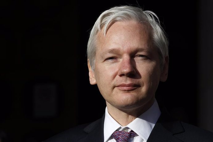 Imagen de archivo del fundador de WikiLeaks, Julian Assange, en una rueda de pre