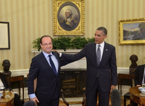 Barack Obama Y Hollande 