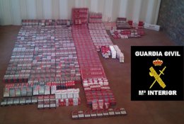 Cajetillas de tabaco de contrabando incautadas en Ronda