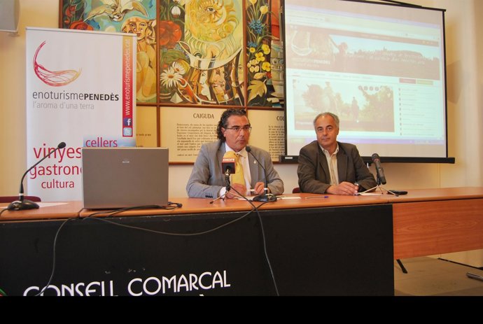 Olivella y Soler en la presentación de la web 'enoturismepenedes'