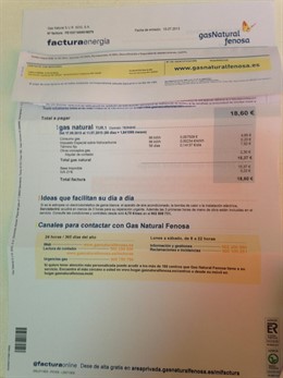 Factura de Gas Natural Fenosa