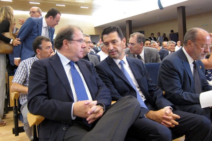 Herrera con Domenech en la apertura del curso económico