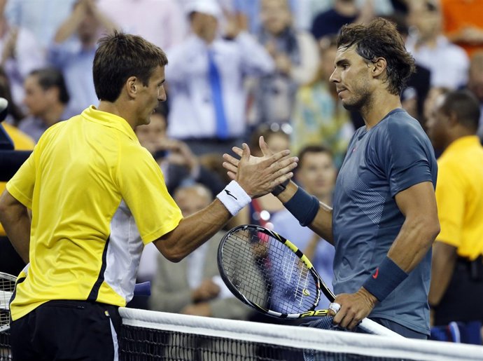 Tommy Robredo y Rafa Nadal en el US Open