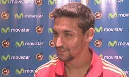 Jesús Navas en una entrevista a 'Movistar, la voz de la Selección'