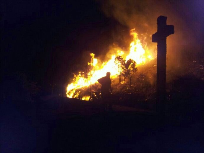 Incendio en Ponte Caldelas