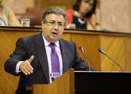 Juan Ignacio Zoido, en el Pleno del Parlamento andaluz