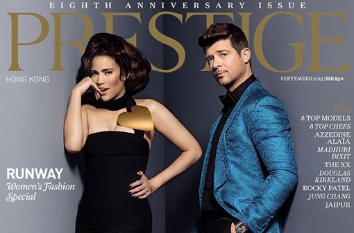 Robin Thicke y su mujer más unidos que nunca
