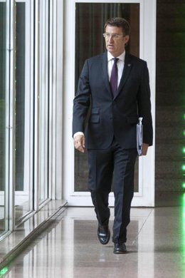 O mandatario galego, Alberto Núñez Feijóo antes del Consello de la Xunta