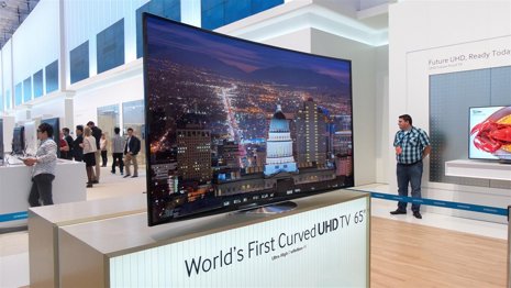 Televisor curvado UHD de Samsung 65 pulgadas