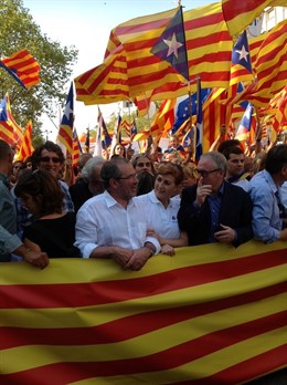 Joan Reñé, en la manifestaición de la Diada en 2012 (archivo)