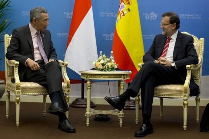Rajoy y el primer ministro de Sinapur