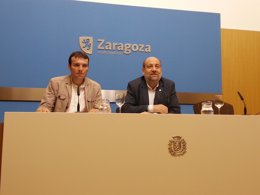 Los concejales de IU en Zaragoza, Pablo Muñoz y José Manuel Alonso