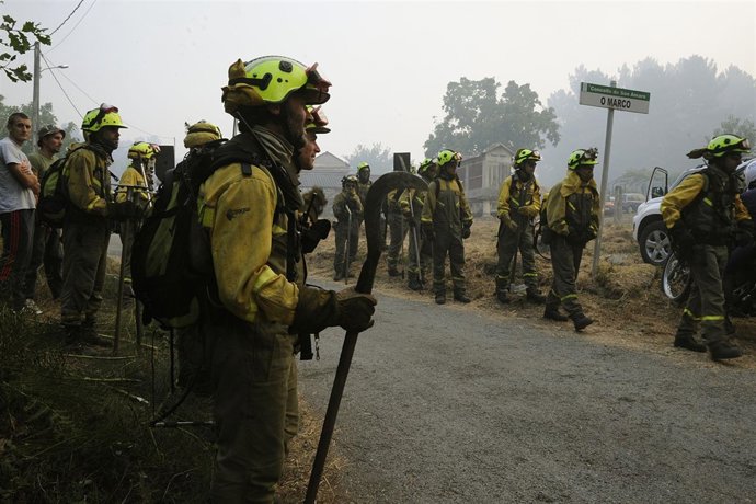 Incendio de alerta nivel 1 en San Amaro (Ourense)