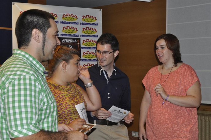 Organizadores del Festival 'Afriñena' de Daroca.