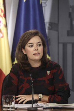 Soraya Sáenz de Santamaría en el Consejo de Ministros