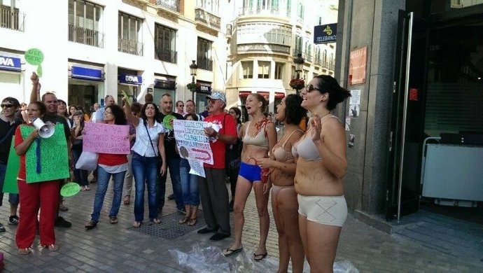 Concentracion de afectados por la hipoteca en Málaga