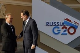Vladimir Putin y Mariano Rajoy
