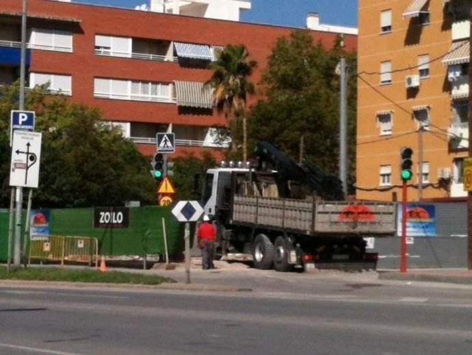 Imagen del comienzo de las obras de reconstrucción