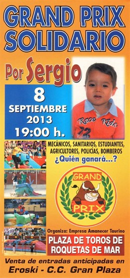 Cartel del 'Gran Prix' solidario en favor de Sergio