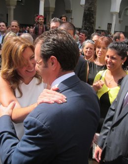 Susana Díaz, hoy junto a su marido